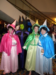 All the witches from Sleeping Beauty including the BEST VILLAIN OF ALL TIME!!!